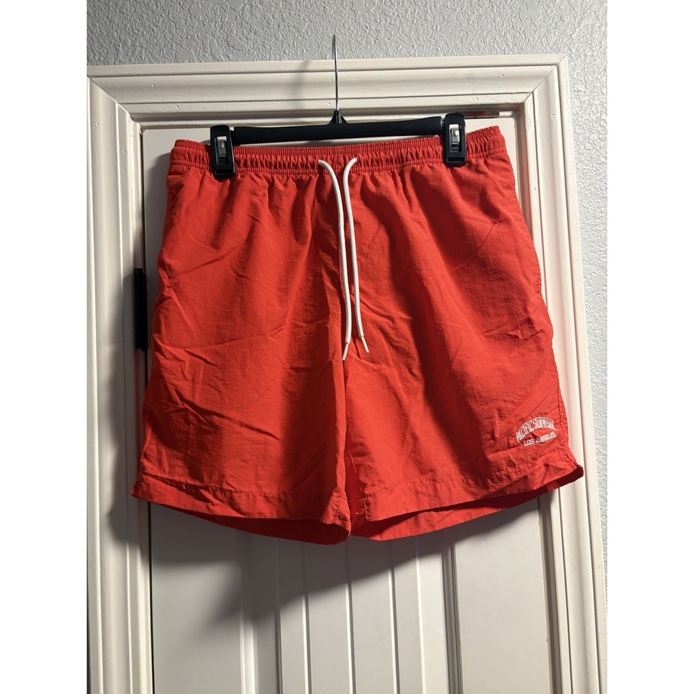 PacSun Swim Trunks Men M Orange Pacific Sunwear Los Angeles Mesh Lined Nylon